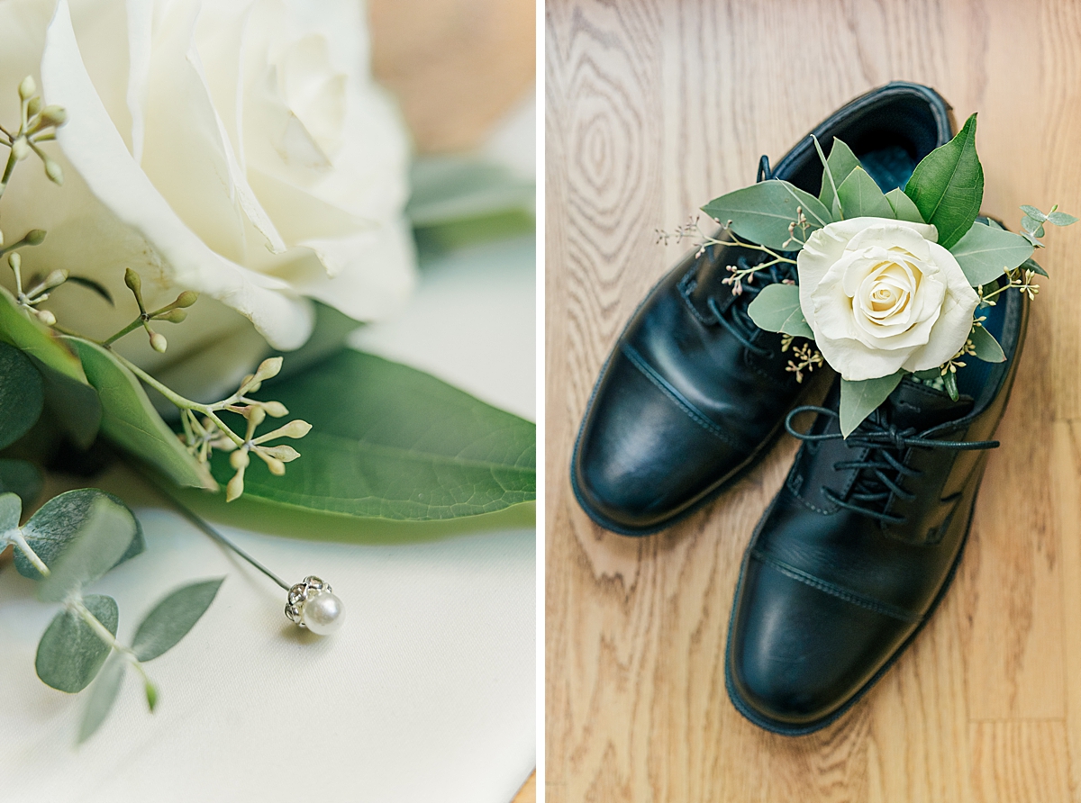 groom's shoes and details