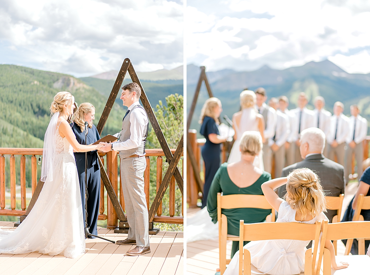 A couple says their vows in Breckenridge.