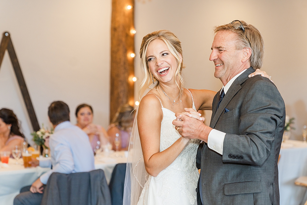 A bride dances with her Dad at The Lodge at Breckenridge.
