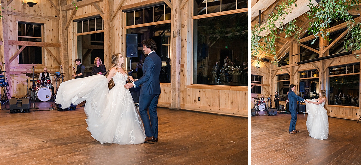 Bride & groom first dance at Devil's Thumb Ranch Wedding