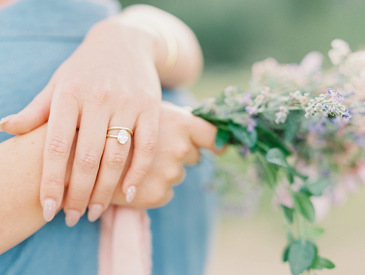 Sarah O oval shaped diamond engagement ring