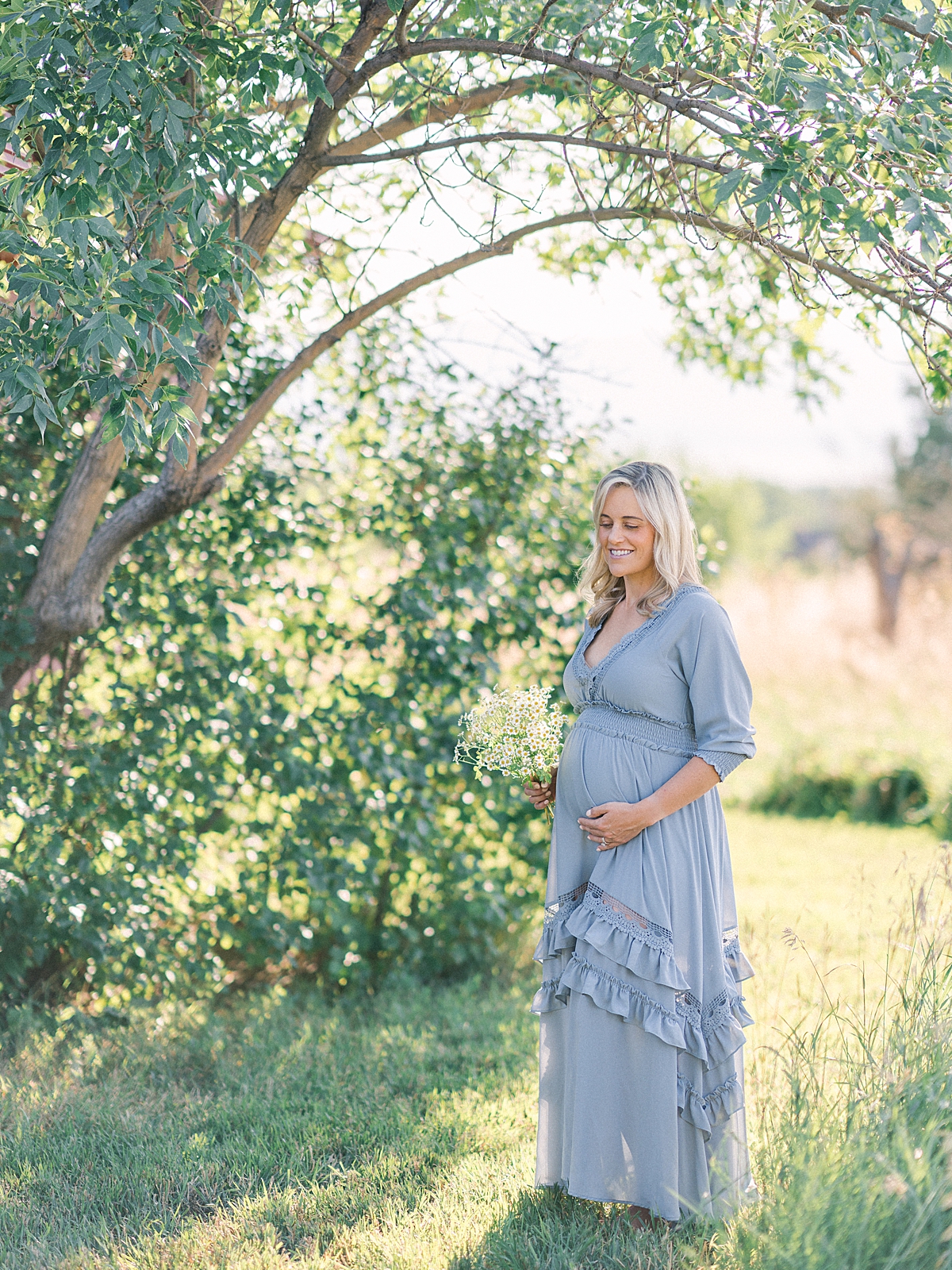 Highlands Ranch maternity photos on film