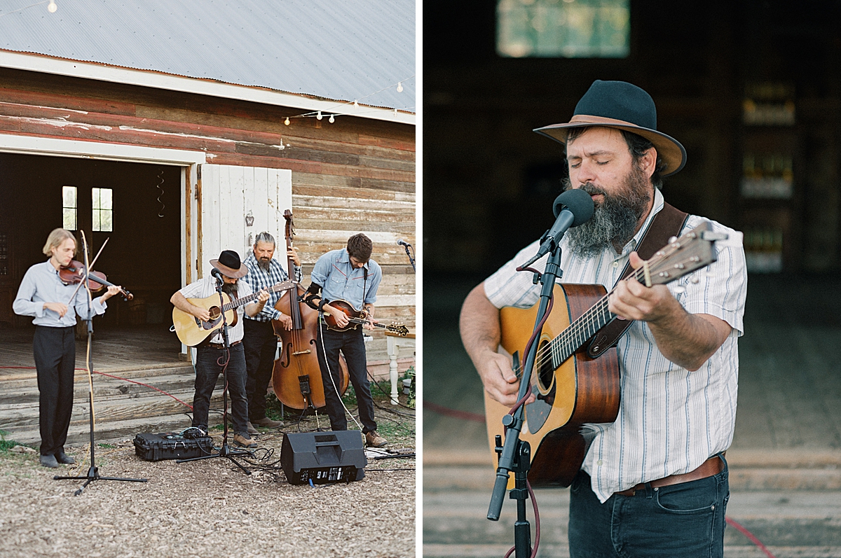 High Lonesome bluegrass band plays for a Ya Ya Farm and Orchard Wedding