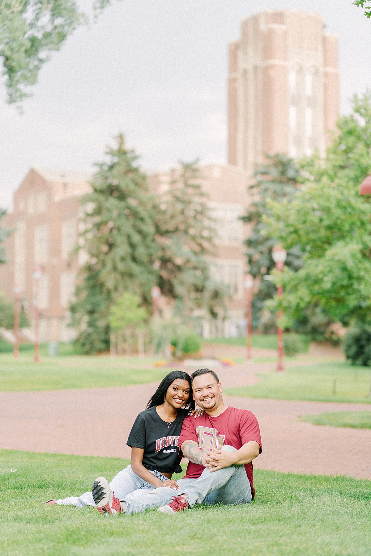 University of Denver students hang on out campus