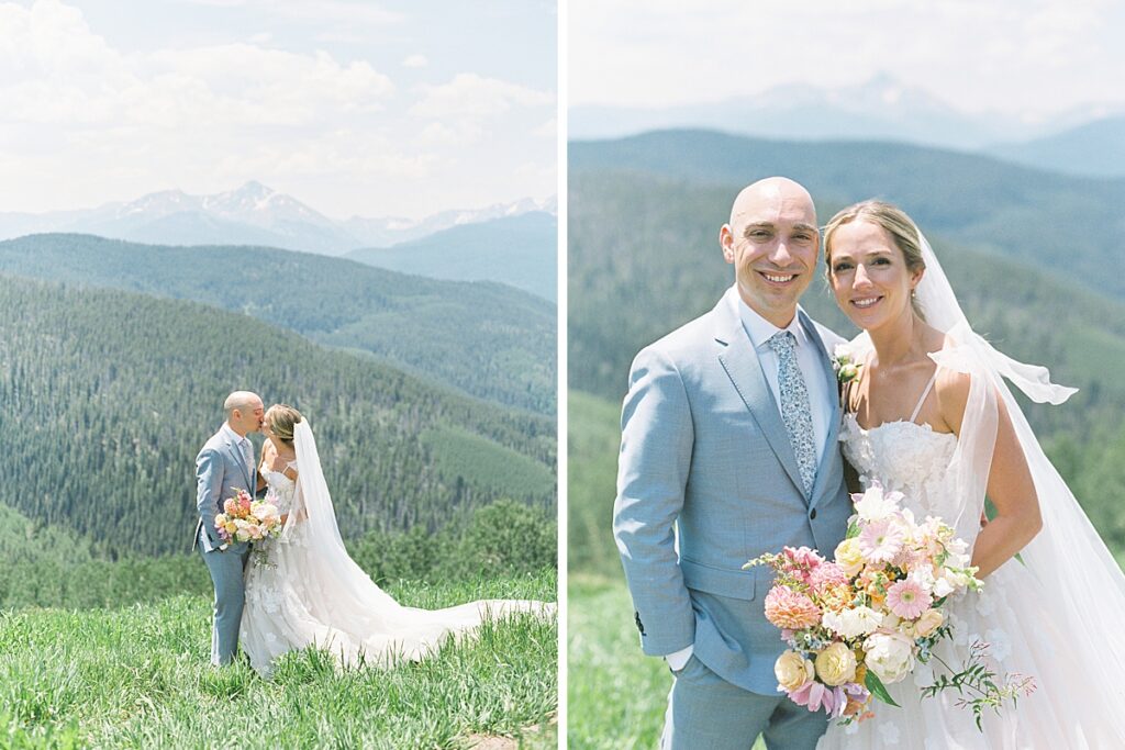 Vail Wedding Deck Summer Wedding photos on film