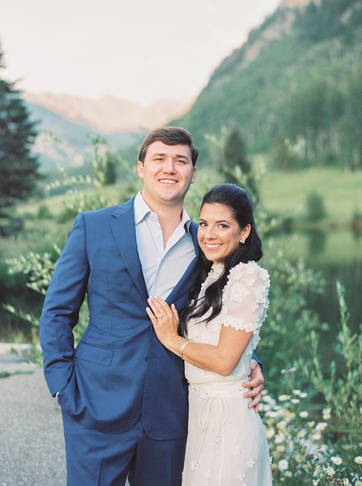 Vail engagement photographer, engagement photos in Vail colorado on medium format film