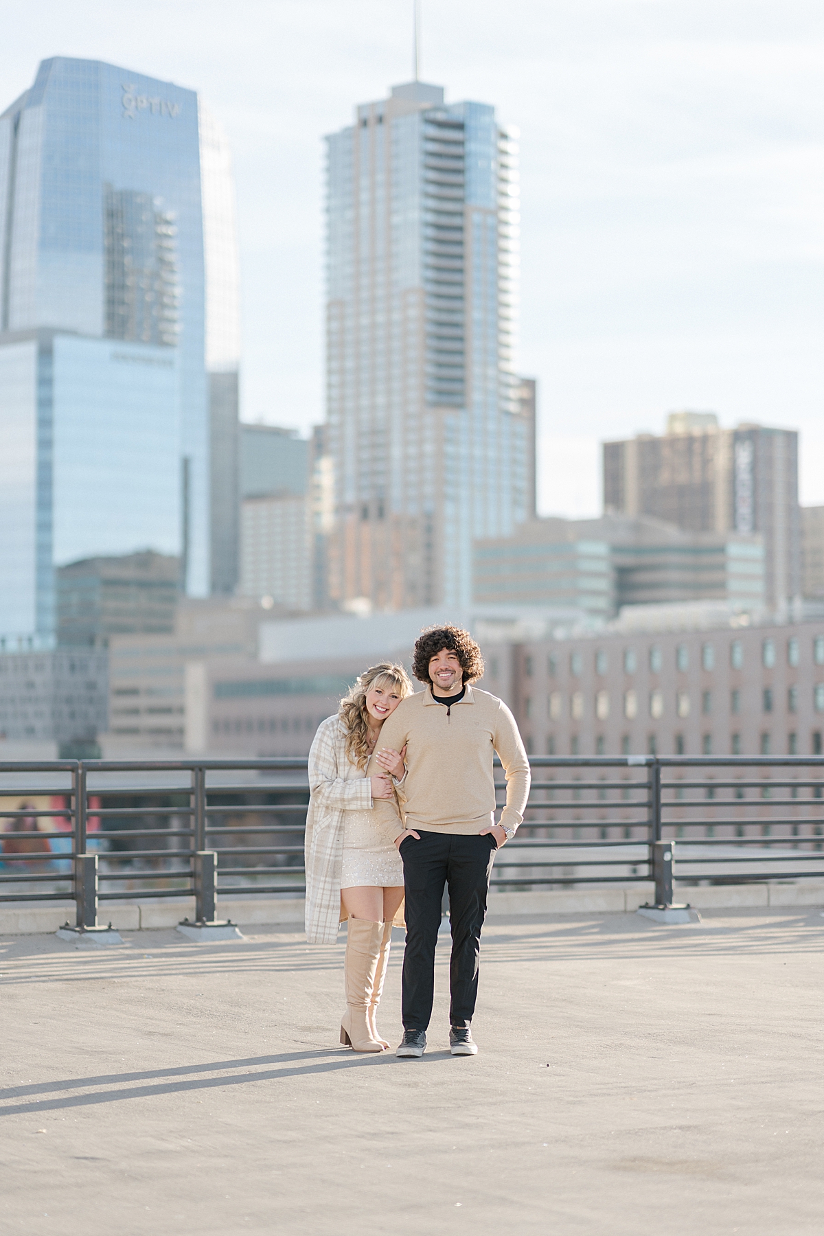 downtown denver engagement photos, denver winter engagement