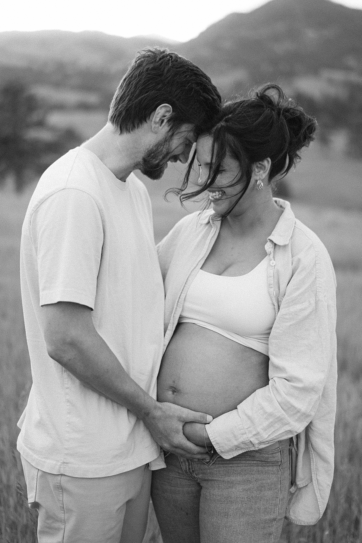 Boulder Maternity Photographer on Film in Summer wildflowers