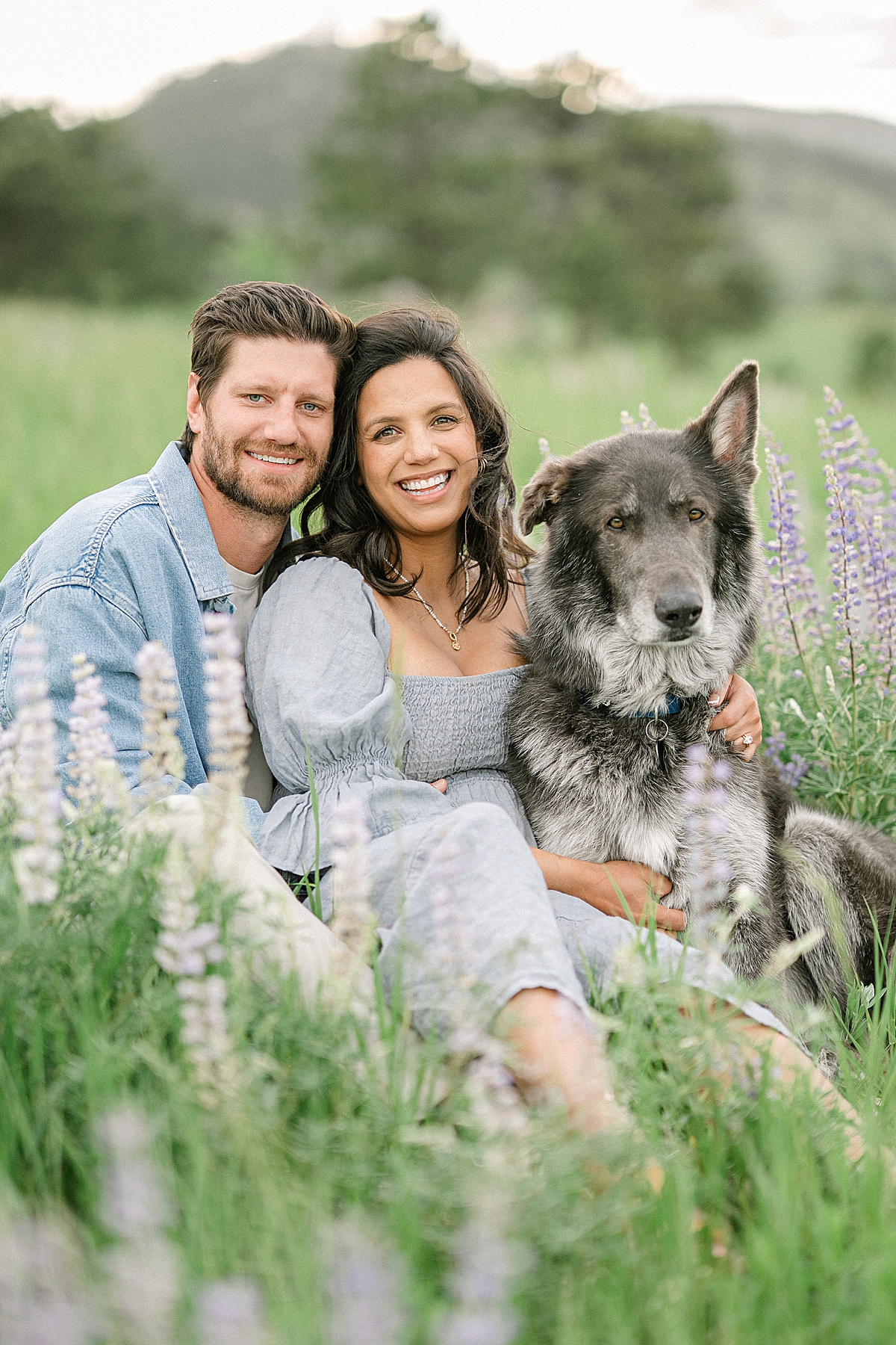 Boulder Maternity Photographer on Film in Summer wildflowers