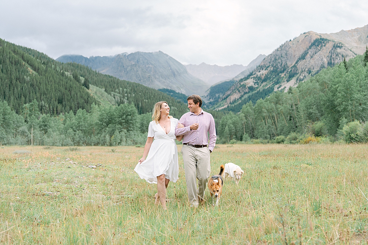 Aspen colorado engagement photos at Ashcroft, near the Pine creek cookhouse